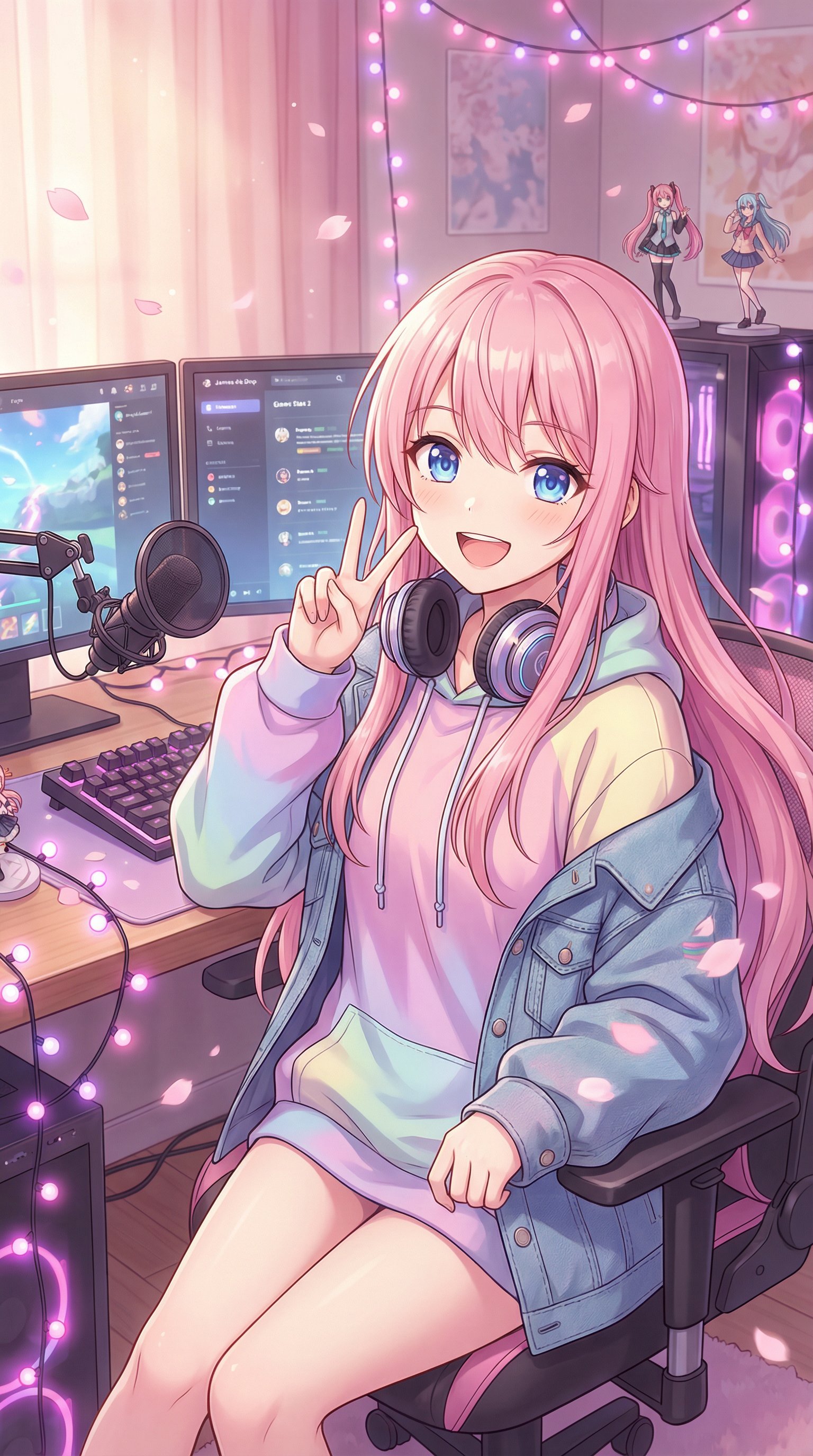 香蕉视频原创视频 - 粉发少女的直播日常